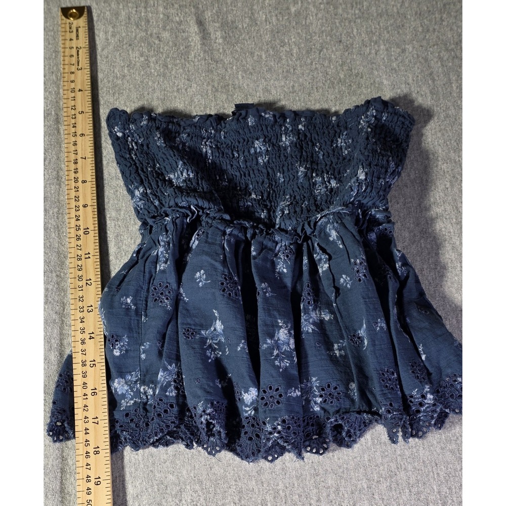 American Eagle Outfitters Tube Top Women Navy Floral Sleeveless XS